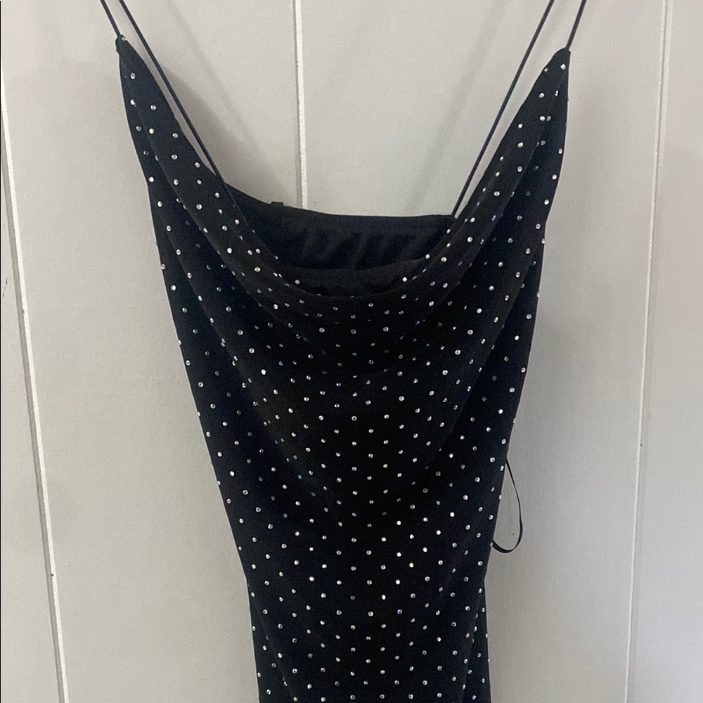 Black Dress with iridescent rhinestones